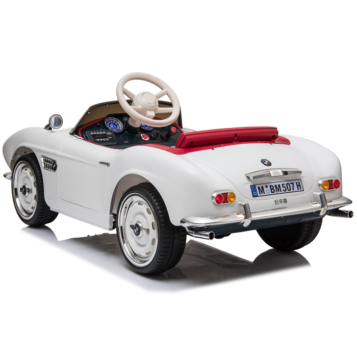 Kids Ride On Electric Car BMW 507 Roadster White - Image 3