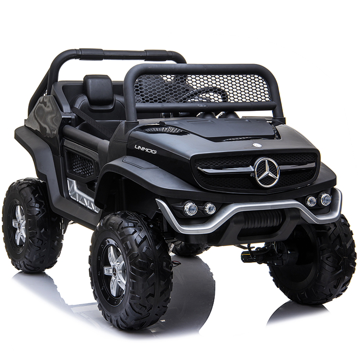 Kids Ride On Mercedes-Benz UniMog - 12V Black - Image 4