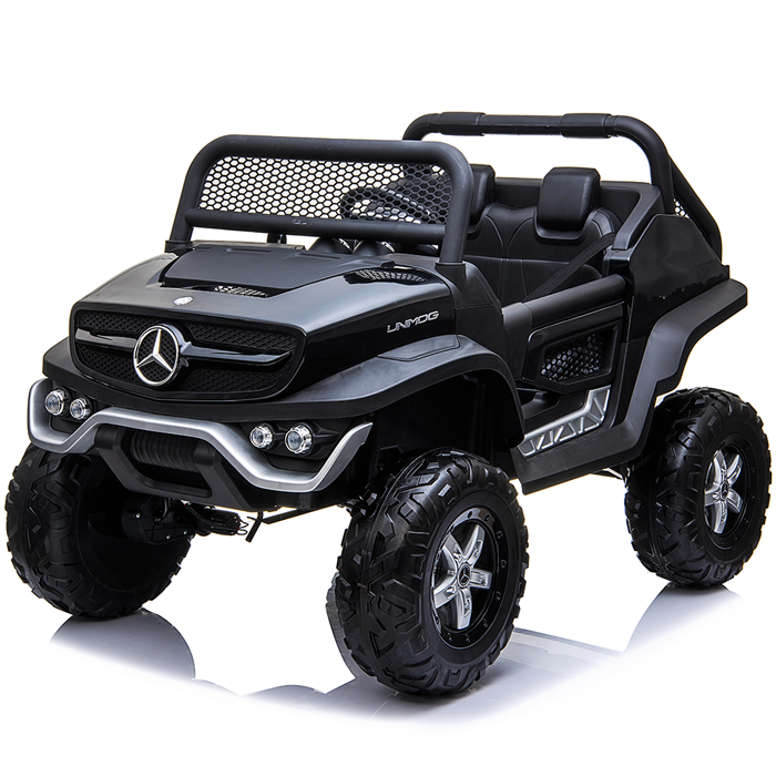 Kids Ride On Mercedes-Benz UniMog - 12V Black - Image 3