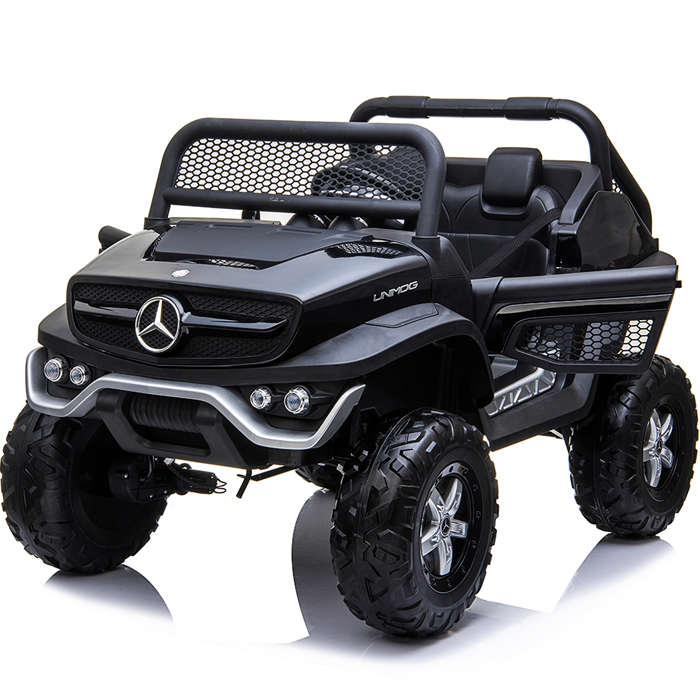 Kids Ride On Mercedes-Benz UniMog - 12V Black - Image 2