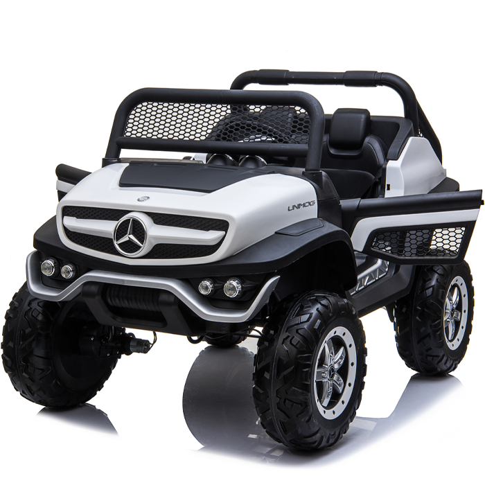 Kids Electric Ride On Mercedes-Benz UniMog White - Image 2