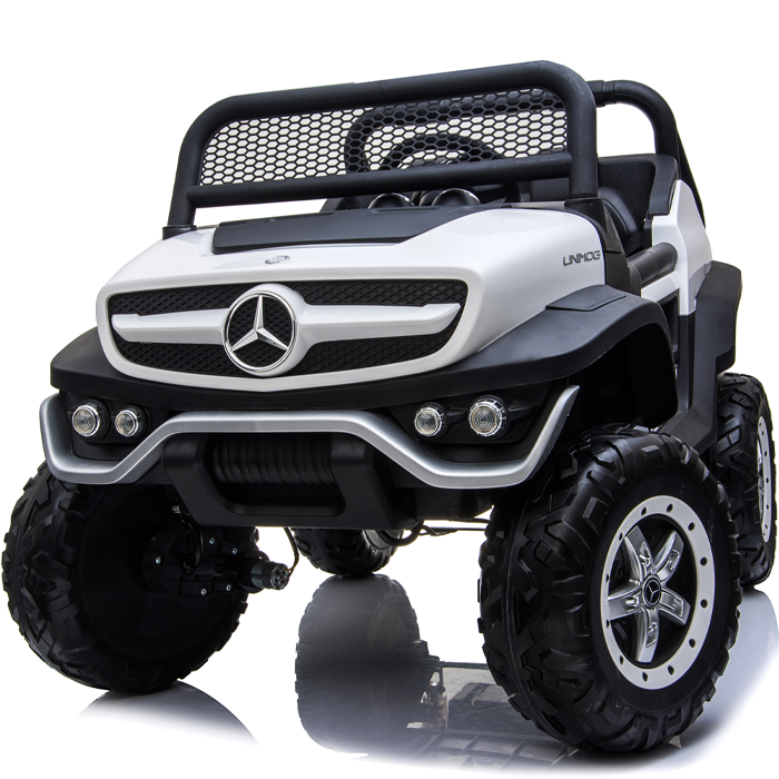 Kids Electric Ride On Mercedes-Benz UniMog White - Image 7