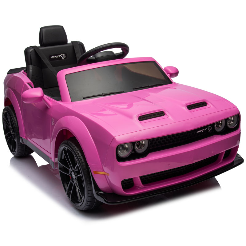 Kids Electric Ride On 12V Dodge Challenger Pink Ride on Kids Car